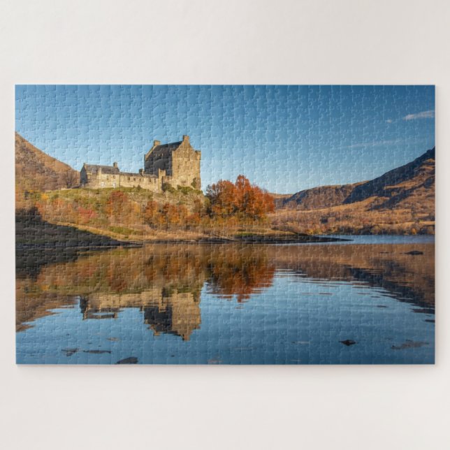 Quebra-cabeça Scottish Loch Reflection Jigsaw Puzzle (Horizontal)
