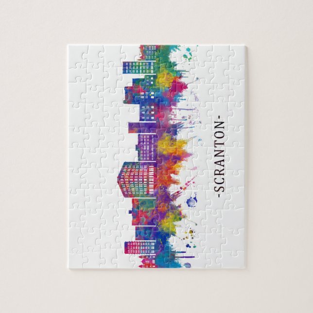Quebra-cabeça Scranton Pensilvânia Skyline (Vertical)