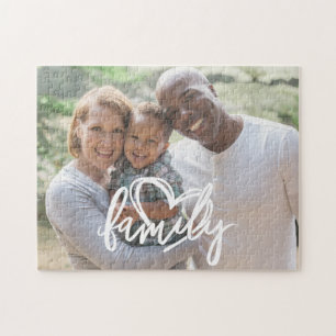 Quebra-cabeça Script da família Foto personalizada da família