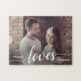 Quebra-cabeça Script de Amor de Fotografia de Casais Personaliza