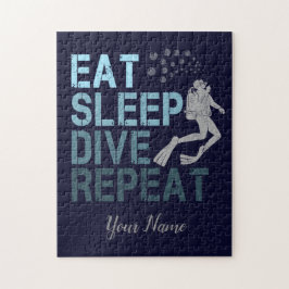 Quebra-cabeça Scuba Diving Coma Dissipador de Sono Repetindo diz