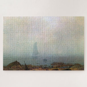 Quebra-cabeça Sea Beach no Fog - Caspar David Friedrich