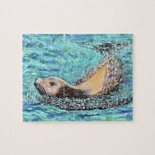 Quebra-cabeça Sea Lion Painting (Horizontal)