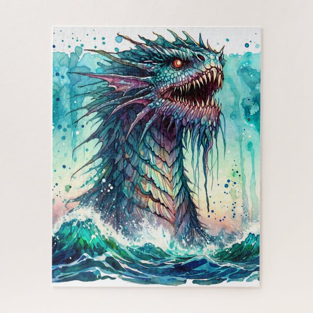 Quebra-cabeça Sea Monster Rising From Ocean (Vertical)