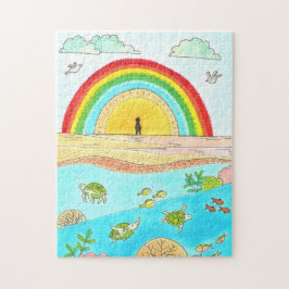 Quebra-cabeça Sea Turtle Beach Adventure Happy Place Personal