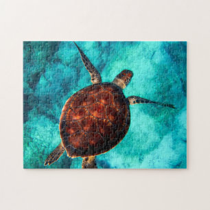 Quebra-cabeça Sea Turtle Ocean Beach Marine Life Nature