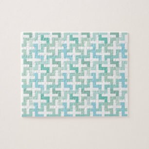 Quebra-cabeça Seafoam Green Geométrico