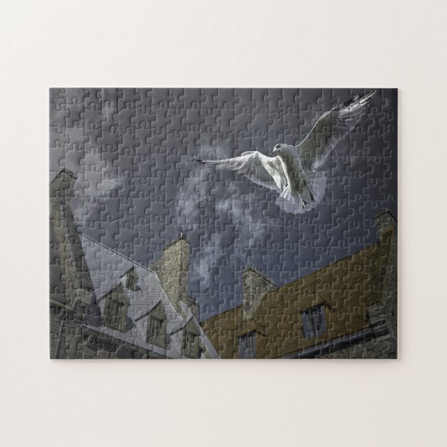 Quebra-cabeça Seagull Place Royale Québec. (Horizontal)