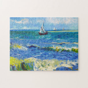 Quebra-cabeça Seascape em Saintes-Maries Vincent van Gogh