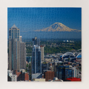 Quebra-cabeça Seattle com o Monte Rainier Fotografia