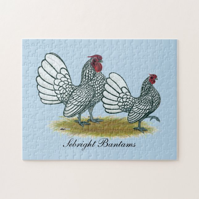Quebra-cabeça Sebright Bantams: Prata (Horizontal)