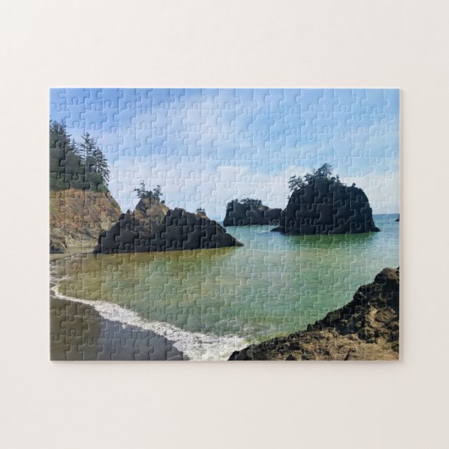 Quebra-cabeça Secret Beach, Samuel H. Boardman, Oregon (Horizontal)