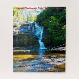 Quebra-cabeça Secret Falls Carolina do Norte. Saudações de Natal