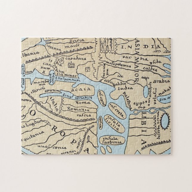 Quebra-cabeça Século II do MAPA DO MUNDO (Horizontal)