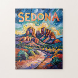 Quebra-cabeça Sedona Arizona Cathedral Rock Van Gogh Arte Vibran