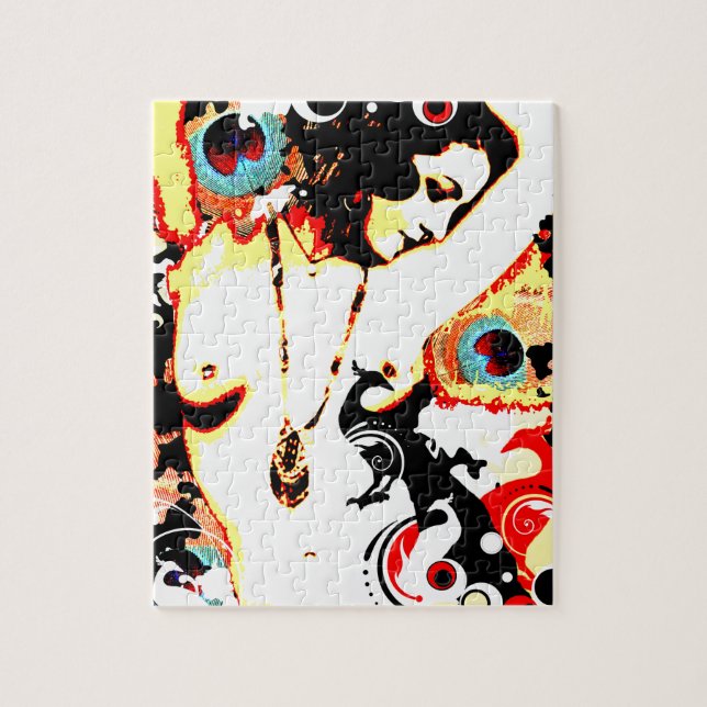 Quebra-cabeça Sedução nostálgica - pavão poético (Vertical)