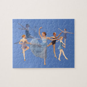 Quebra-cabeça Seis bailarinas no azul