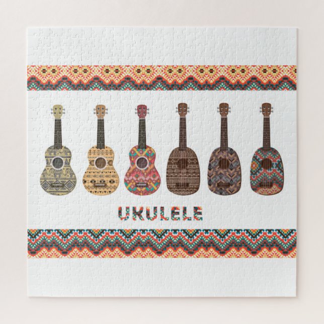 Quebra-cabeça Seis Padrões de Ukulele (Vertical)