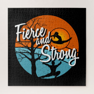 Quebra-cabeça Seja feroz, seja forte ginástica feminina