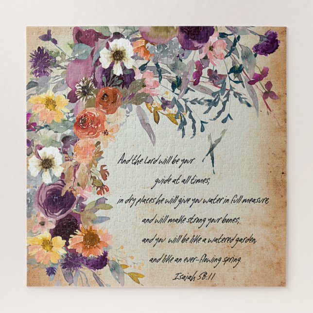 Quebra-cabeça Seja seu guia, mistura floral de outono (Vertical)