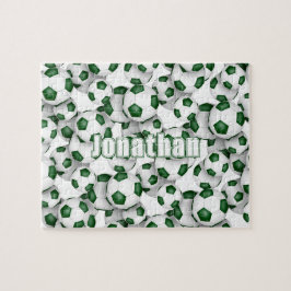 Quebra-cabeça seleção branca verde cores futebol masculino