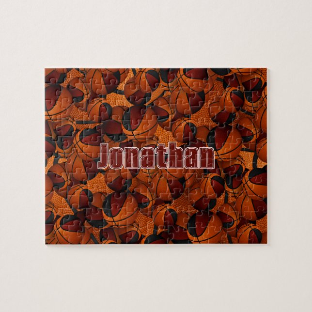 Quebra-cabeça seleção de meninos negros do maroon cores (Horizontal)