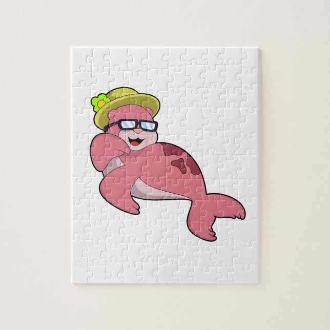 Quebra-cabeça Selo com óculos.PNG (Vertical)