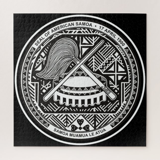 Quebra-cabeça selo de samoa americano (Vertical)