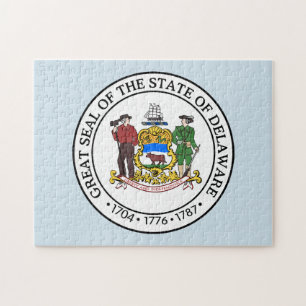 Quebra-cabeça Selo do Estado de Delaware.