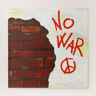 Quebra-cabeça Sem guerra, pintura mural. Ilustração digital