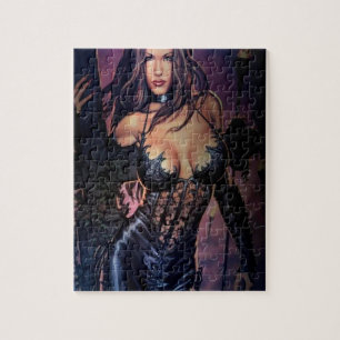 Quebra-cabeça Senhora abstrata da obscuridade da fantasia