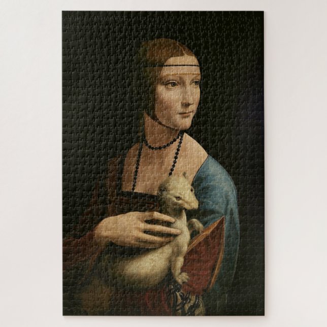 Quebra-cabeça Senhora com Ermine-Cecilia Gallerani por Leonardo (Vertical)