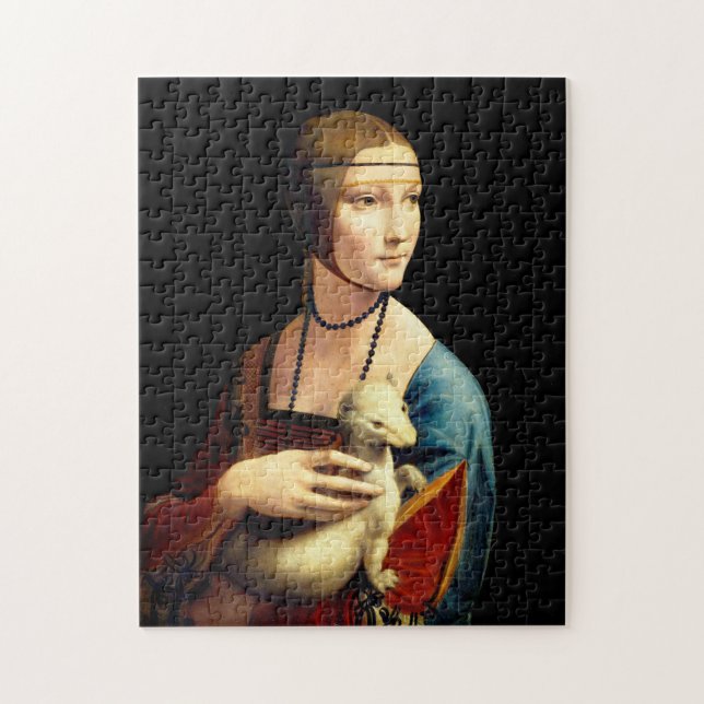 Quebra-cabeça Senhora com um Ermine por Leonardo Da Vinci (Vertical)