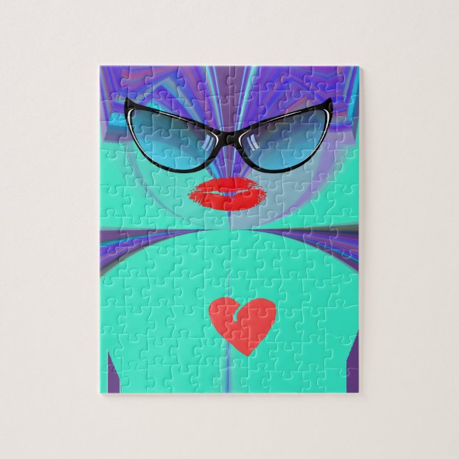 Quebra-cabeça Senhora Elegante Retrato: Uma Trabalho de arte Col (Vertical)