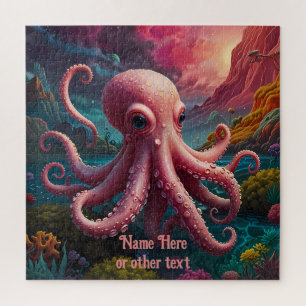 Quebra-cabeça Senhora Rosa Octopus Debaixo do Banheiro do Mar