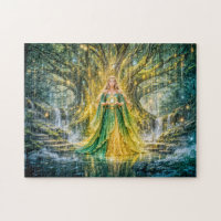 Senhora Sob a Árvore do Mundo Fantasia Encantada