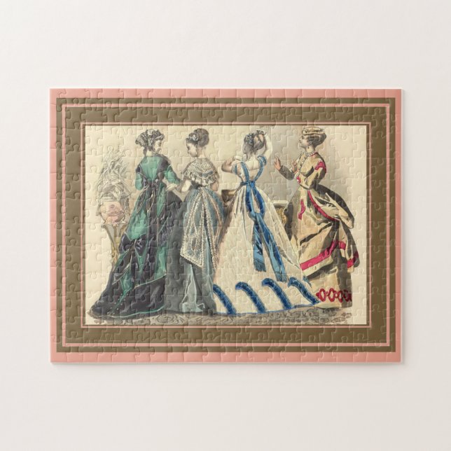 Quebra-cabeça Senhoras Victorianas Elegantes (Horizontal)