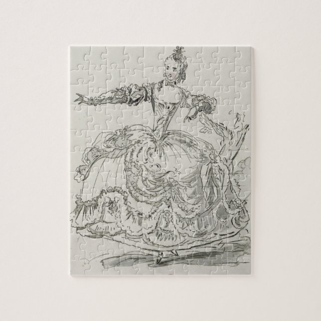 Quebra-cabeça Senhorita Puvigne como a estátua viva, em (Vertical)