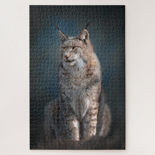 Quebra-cabeça Sentado lince iberiano (Vertical)