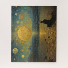 Quebra-cabeça Sentado na praia do mundo surreal