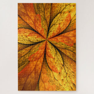 Quebra-cabeça Sentimento de Outono, Flor Fractal Abstrata Modern