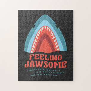 Quebra-cabeça Sentindo Tubarão Jawsome Engraçado Summer Puns Jig