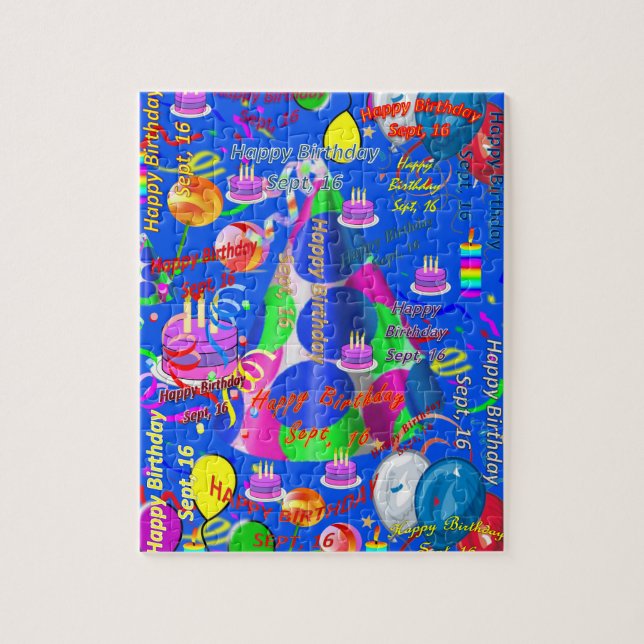 Quebra-cabeça September, 16 Birthday Jigsaw Puzzle (Vertical)