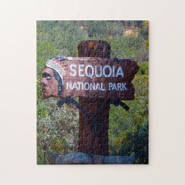 Quebra-cabeça Sequoia Califórnia. (Vertical)