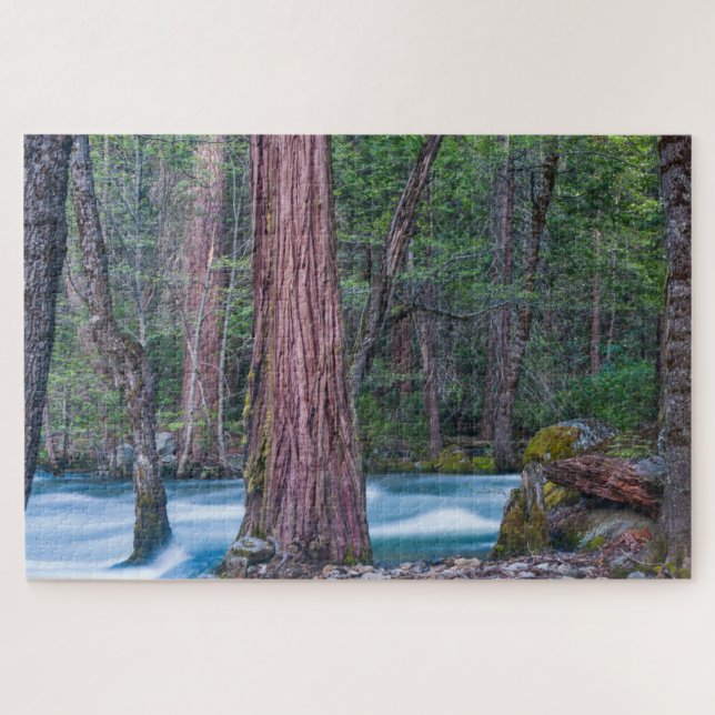 Quebra-cabeça Sequoias & Rio Merced Parque Nacional de Yosemite, (Horizontal)