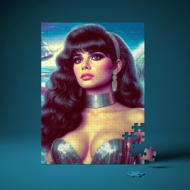 Quebra-cabeça Sereia Retro Pin-up (Criador carregado)