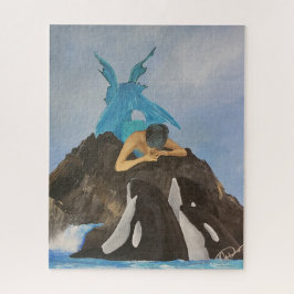 Quebra-cabeça Sereia saudando Orcas