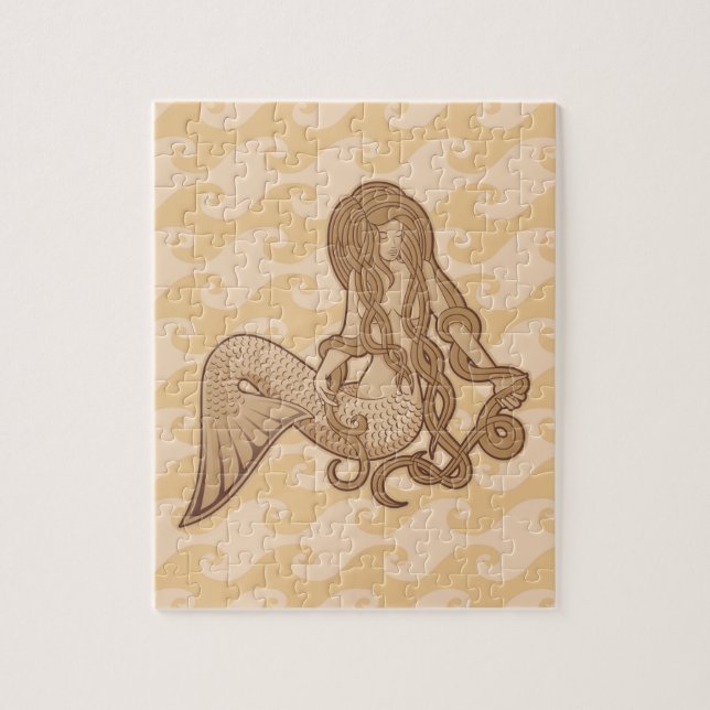 Quebra-cabeça Sereia Sentada (Vertical)