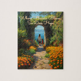 Quebra-cabeça Serene Marigolds Path to the Sea Art