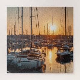 Quebra-cabeça Serenidade do Pôr do Sol na Marina